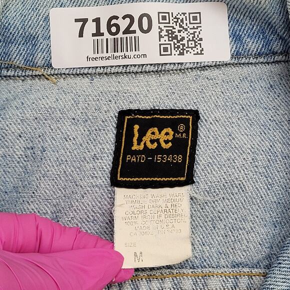 Vintage 60s Lee Riders Denim Jacket Medium 22x26 Faded Medium-Wash - Picture 8 of 13